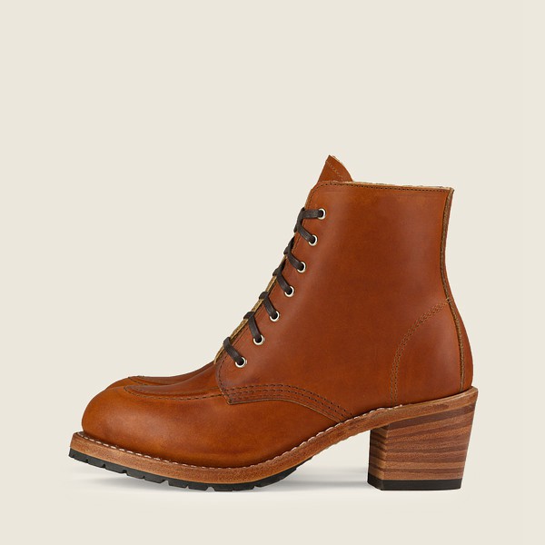 Red Wing Heritage Boots Brown - Red Wing Womens Clara - Heeled Legacy Leather - OJIQN-3417
